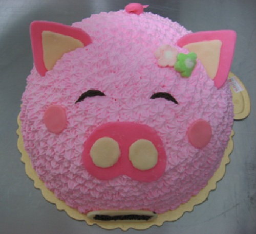 立體造型蛋糕粉紅豬8〝-