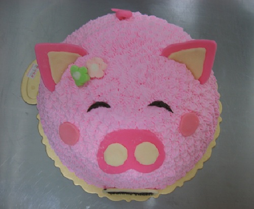 立體造型蛋糕粉紅豬8〝-