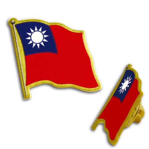 中華民國公版金屬國旗徽章-