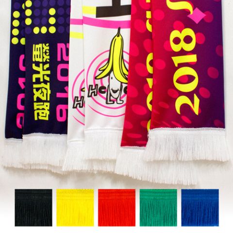 標準尺寸全彩球迷圍巾+螢光黃/螢光粉紅-