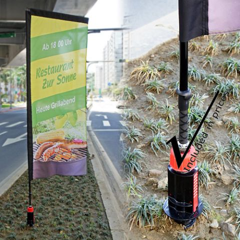 大型改良式關東旗 (可立於草地/沙灘/雪地)-