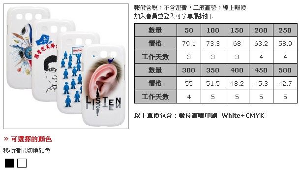 Samsung Galaxy S3 專用全彩印刷手機保護硬殼-