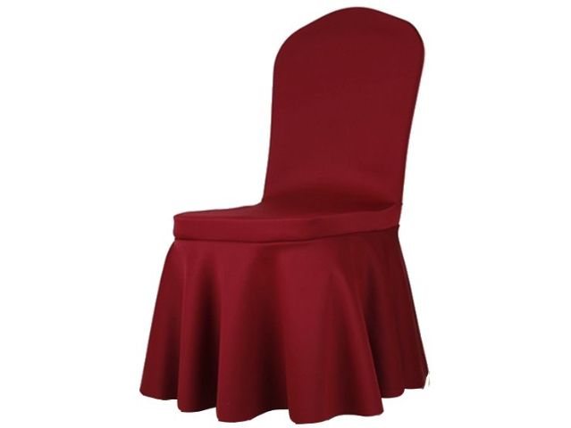 加厚款-太陽裙彈性椅套(酒紅)