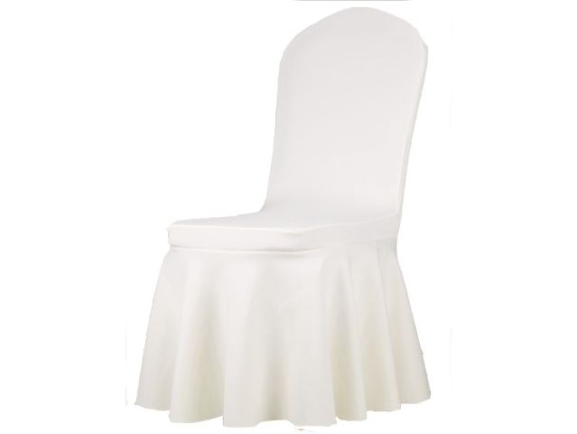 加厚款-太陽裙彈性椅套(白色)-