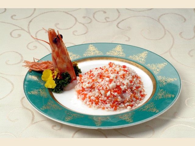 番茄白玉明蝦盤-