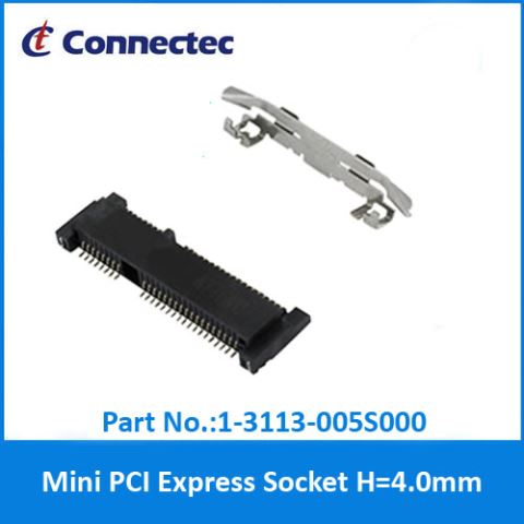 1-3113-005S000 Mini PCI Express Socket H=4.0mm-