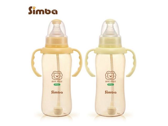 台灣 Simba PPSU自動把手標準葫蘆大奶瓶2支組(320ml)