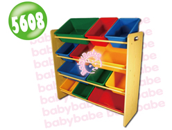 BabyBabe 木紋玩具架-