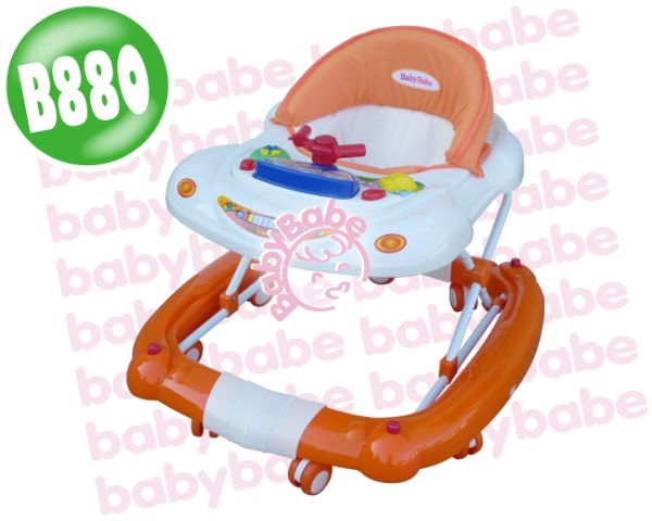 BabyBabe 多功能嬰幼兒學步車–橘色