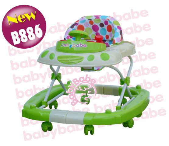 BabyBabe 多功能汽車嬰幼兒學步車–綠色
