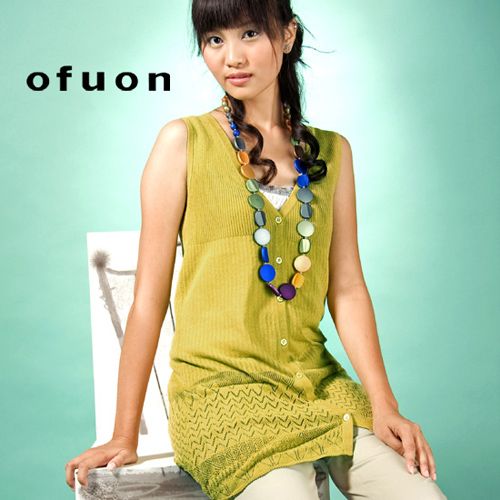 OFUON 魅力商品 ~ 典雅修長背心針織衫