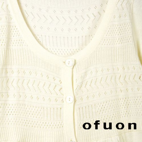 OFUON 魅力商品 ~甜美可愛U領針織衫-