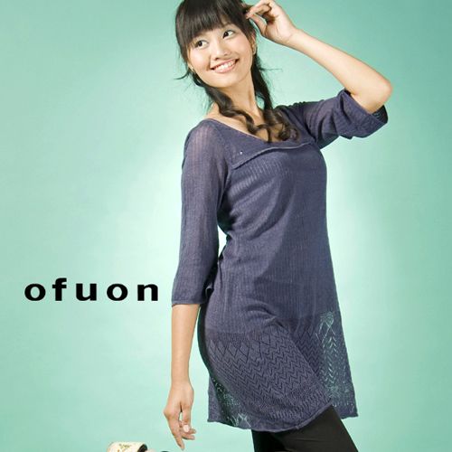 OFUON 魅力商品 ~ 修長七分袖針織衫-