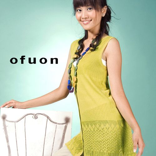 OFUON 魅力商品 ~ 典雅修長背心針織衫-