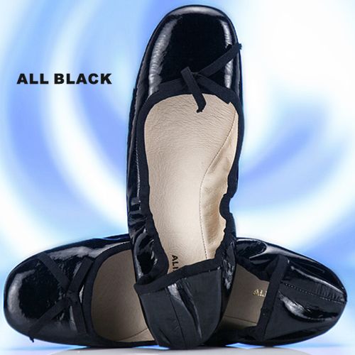 ALL BLACK 方頭芭蕾舞鞋-