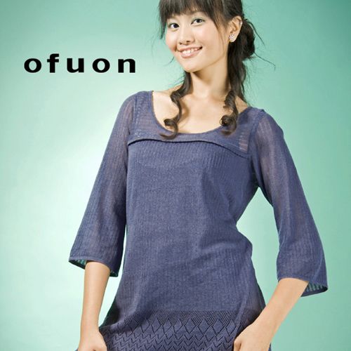 OFUON 魅力商品 ~ 修長七分袖針織衫-