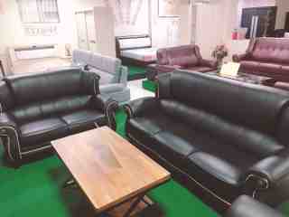 古典風半牛皮沙發