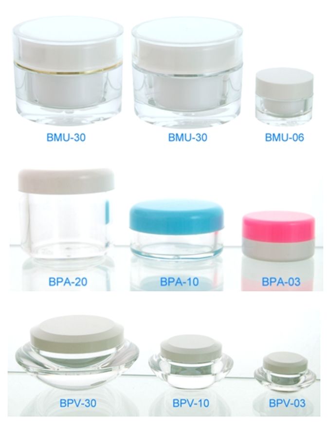 化妝品塑膠容器包裝材料-BMU  BPA  BPV 系列面霜盒