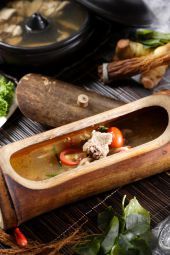 竹筒排骨 Pork Rib Soup in Bamboo Tube-