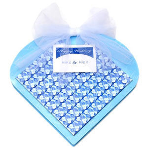 結婚禮物-心型喜糖盒(藍色)-