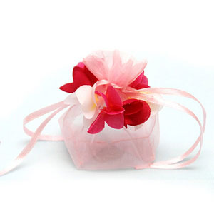 婚禮小物─粉紅甜心喜糖袋-