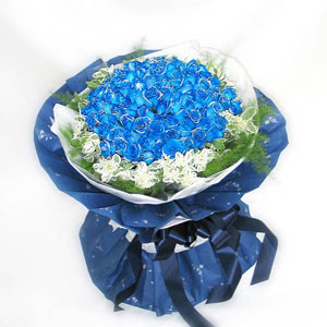 99朵玫瑰花束-藍色玫瑰花