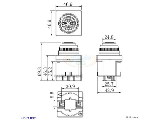 30mm埋入型蜂鳴器-