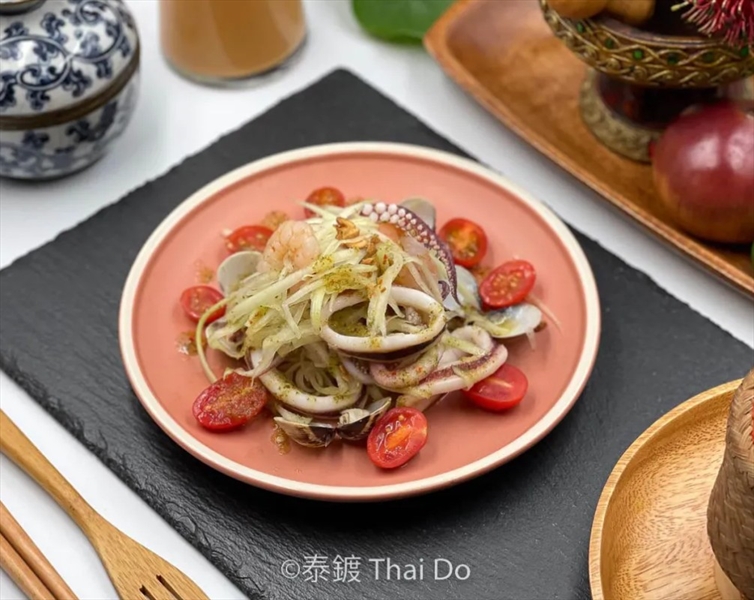 海鮮青木瓜絲-泰鍍泰式料理