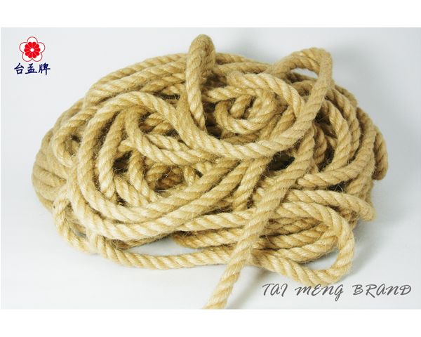 台孟牌 原色 粗麻繩 7mm 一公斤包裝(黃麻、麻繩、繩子、麻紗、綑綁繩、童軍繩、包裝繩、手工藝、貓抓、園藝、天然植物)
