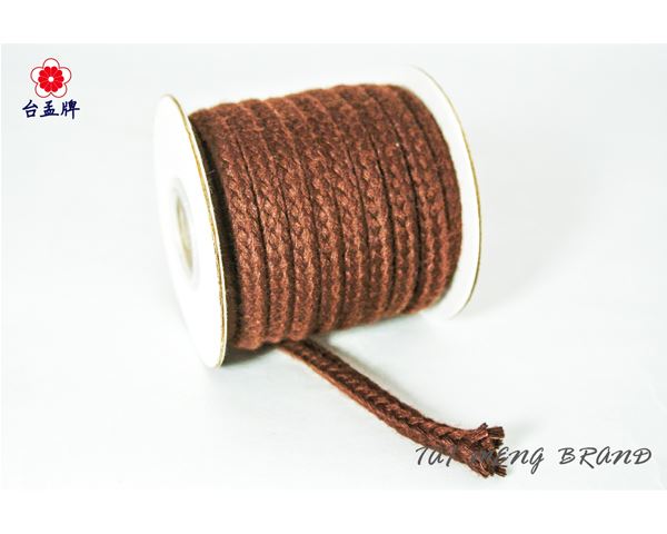 台孟牌 燈心繩 4mm 一公斤包裝 黑白咖(酒精燈棉繩、編織、圓織帶、棉織帶、鞋帶、縮口繩、束帶、手提繩、包裝、手工藝)-