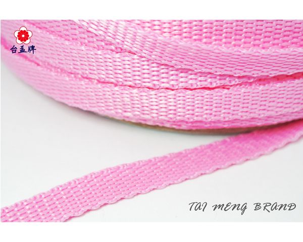 台孟牌 水壺帶 12碼 粉紅色 (PP織帶、扁織帶、特多龍、手提繩、包裝帶、DIY、布飾、打包帶、手工藝、綁繩、材料)-