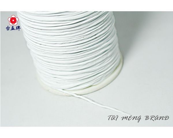 台孟牌 彈絲線 1mm 白色 (扁絲線、橡筋線、佛珠線、飾品線、串珠、彈性、DIY、手工藝、材料、勞作、教學、手工藝)-