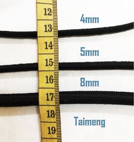 台孟牌 圓鬆緊帶 8mm 黑色 大包裝 (椅子鬆緊繩、久帶、拼布材料、手工藝、超強彈性、超彈力、伸縮、束帶、運動、健身)-