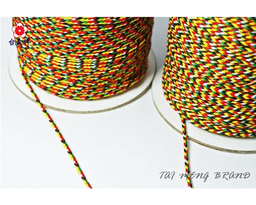 台孟牌 五色線 鮮艷款 (編織、手環、串珠、中國結、項鍊、DIY、七色、彩色、繩子、宗教、材料、線、手工藝、包裝)-