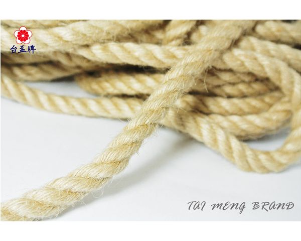 台孟牌 原色 粗麻繩 7mm 一公斤包裝(黃麻、麻繩、繩子、麻紗、綑綁繩、童軍繩、包裝繩、手工藝、貓抓、園藝、天然植物)-