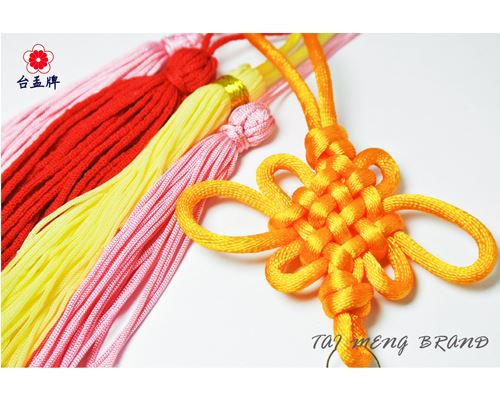 台孟牌 中國結 金黃色 5號4號3號 半公斤包裝 (編織、DIY、吊飾、手工藝、材料、串珠、繩、包裝、吊牌、尼龍、線)-