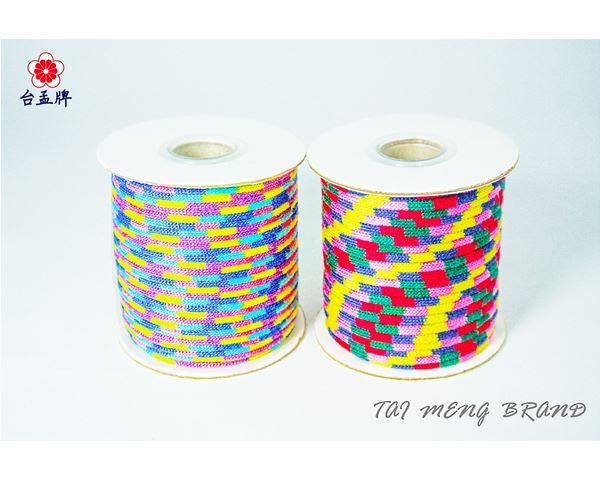 台孟牌 彩色織帶 3mm 兩種款式 (編織、包裝、髮飾材料、手飾配料、五彩繩、五色、七色、DIY、手工藝、繩子、吊繩)