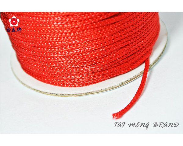 台孟牌 文化線 粗款 黑色 紅色 (流蘇、中國結、利利安、串珠、編織、手工藝、DIY、麗麗安、繩子、飾品、手環、吊繩)-