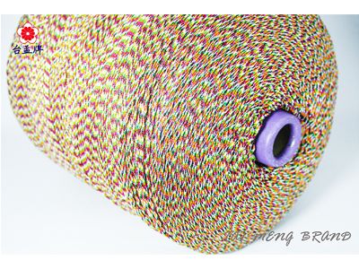台孟牌 七色線 加金蔥 半公斤包裝 (編織、手環、串珠、中國結、項鍊、DIY、五色、彩色、繩子、宗教、材料、線、手工藝)-