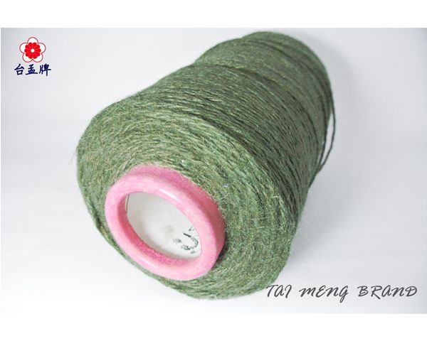 台孟牌 染色 麻繩 2.5mm 灰綠色 一公斤包裝 (彩色麻線、黃麻、毛線、麻紗、編織、手工藝、園藝材料、天然植物)