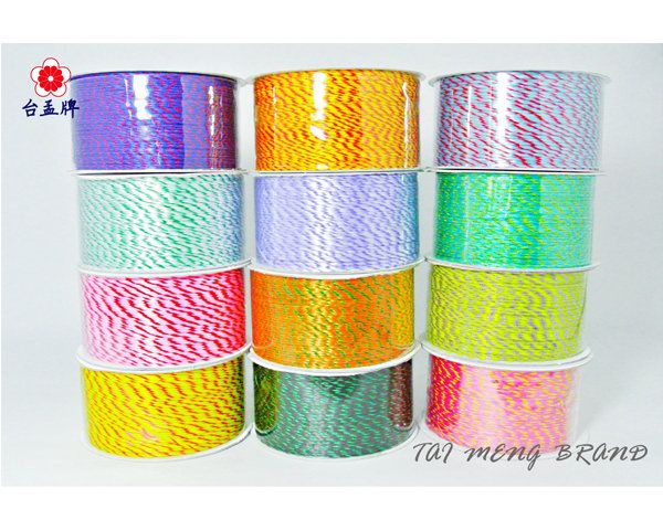 台孟牌 雙色繩 1mm 50碼 (編織、包裝、材料、手飾配料、幸運繩、兩色、彩色線、手環、DIY、手工藝、繩子、吊繩)