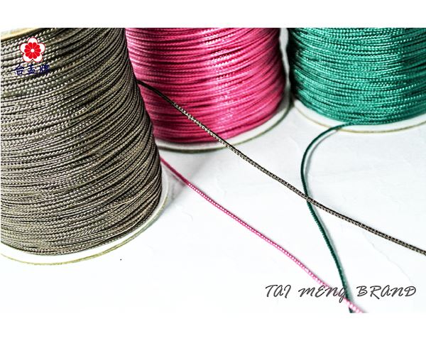 台孟牌 無蠟 蠶絲蠟線 0.8mm 圓繩 6色 (蠟繩、編織、DIY、材料、手環、手工藝、首創、臘繩、棉質、外銷日本)-