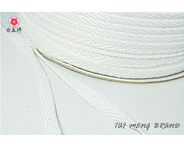 台孟牌 人字帶 6mm 二分 白色 大包裝 (束口帶、手提繩、包邊布條、提帶提把、扁織帶、包裝帶、手工藝、特多龍、拉繩)-