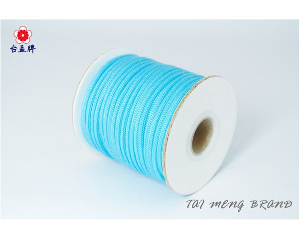 台孟牌 PP繩 30碼 水藍色 (編織、圓織帶、繩子、PP織帶、特多龍、縮口繩、束帶、飾品、手提繩、包裝、手工藝、吊繩)-