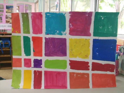 學生作品,9月幼生藝術創作-線與色彩的遊戲-