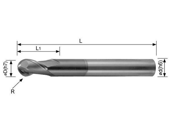 鎢鋼(刃球形立銑刀)-