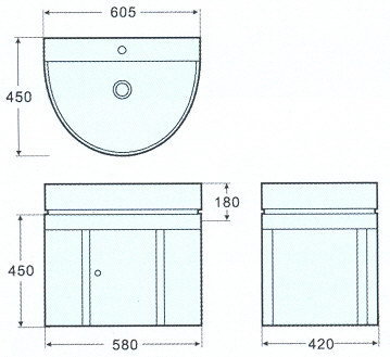 浴櫃_FC–024 (60公分浴櫃組)(不含龍頭、鏡子、置物架)-
