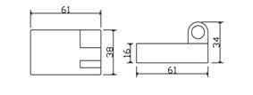 MA–014 I型鋁管雙勾磁鐵座-