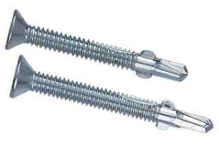 Flat Head With Wing & Shank Self–Drilling Screws