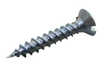 Twin Thread Slotted C/Sunk Wood Screws-